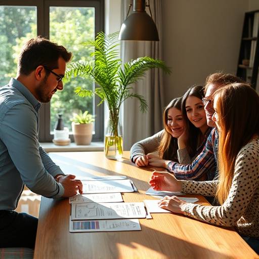 LocationScout team members discussing a project around a table