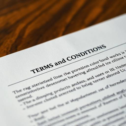 Terms and conditions legal document